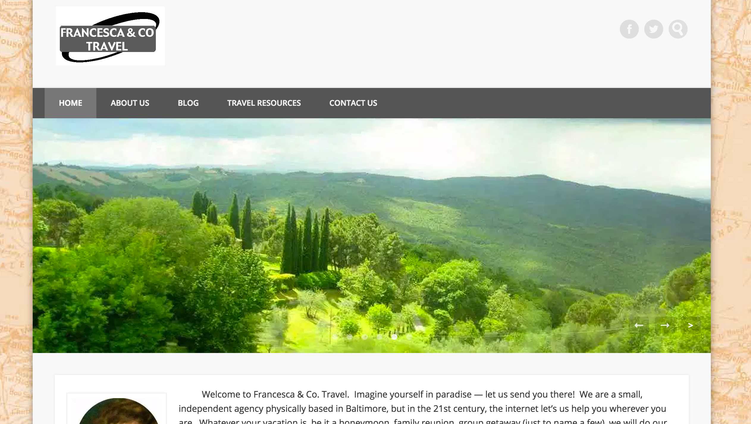 Francesca & Co. Travel Website